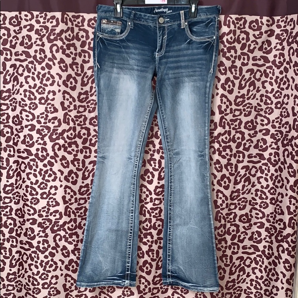 Washed out bootcut jeans